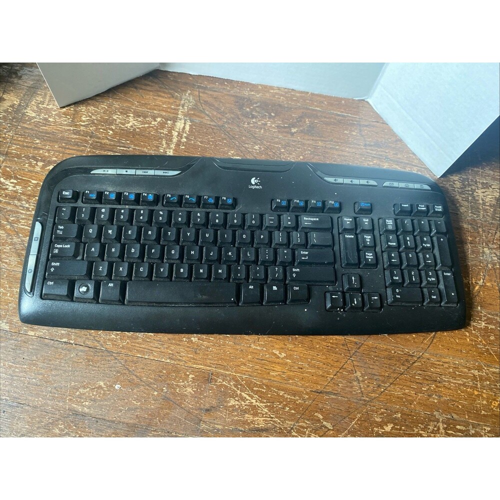 Logitech EX110 Cordless Desktop Wireless Keyboard No USB Receiver USED